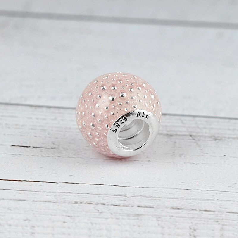 PANDORA潘多拉 粉色魔法串珠 珐琅串饰925银-797091EN160