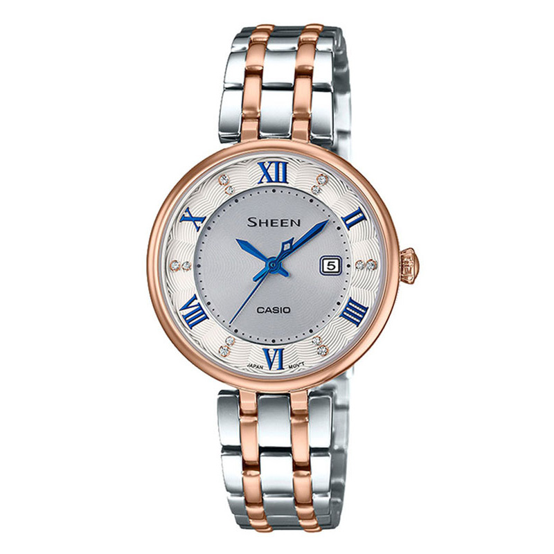 casio卡西欧石英表女sheen系列日韩品牌商务休闲时尚女士腕表she4519