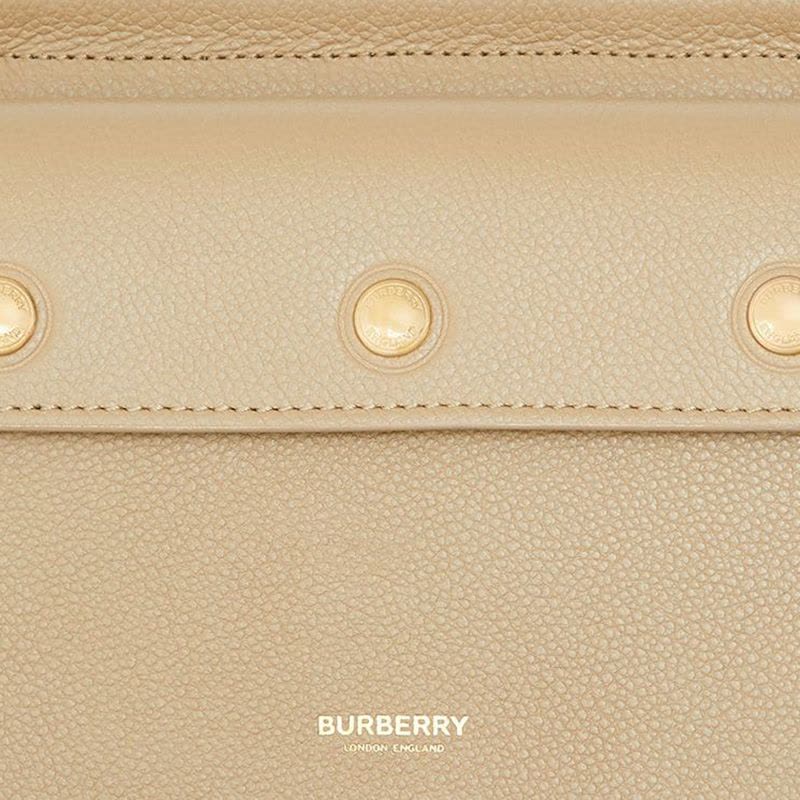 BURBERRY 博柏利 Title 口盖包 单肩包 斜挎包迷你 字母印字标光面皮8014580金扣图片