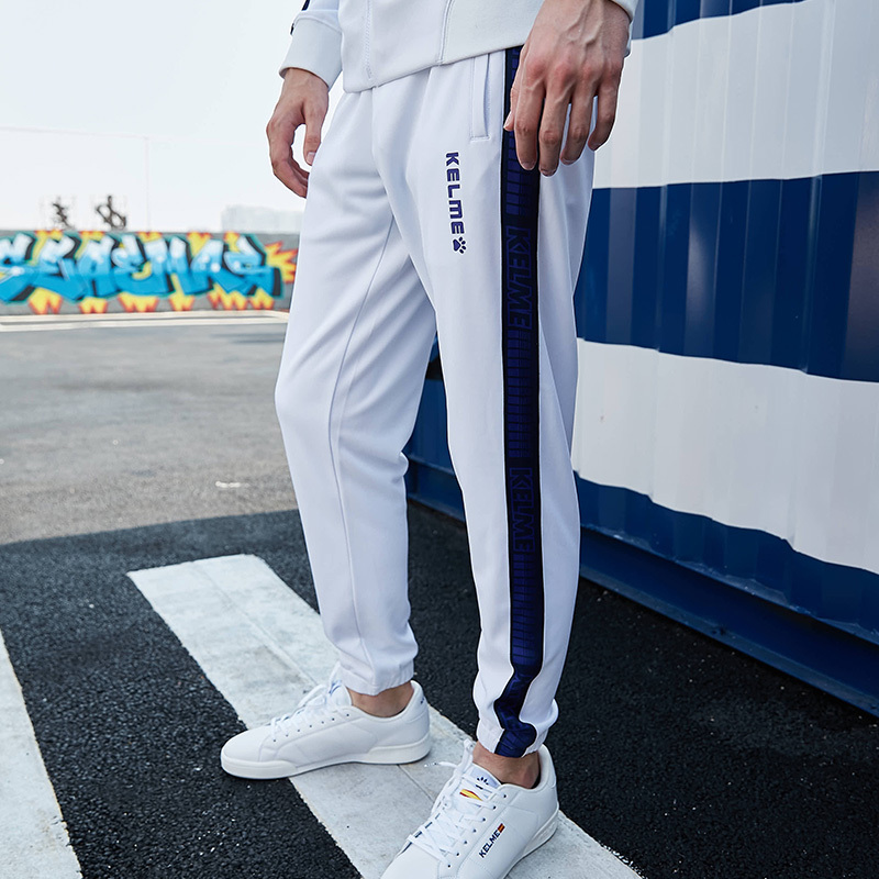 KELME/卡尔美男士运动长裤复古串标时尚休闲百搭卫裤新款针织裤