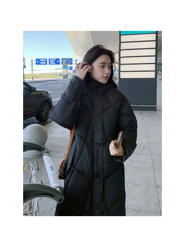 年新款女冬季大码胖mm中长款棉衣棉服加厚防寒时尚宽松外套