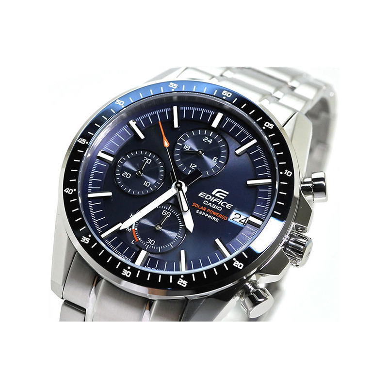 casio卡西欧石英表男edifice系列日韩品牌蓝宝石镜面太阳能指针男士表