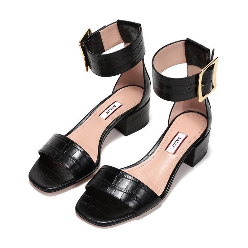 BALLY 巴利 女士 皮革中跟凉鞋 JANISE 40 CROC