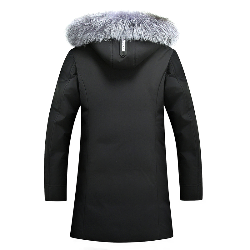 cartelo男羽绒服大毛领中长款冬季保暖外套男士羽绒服男外套