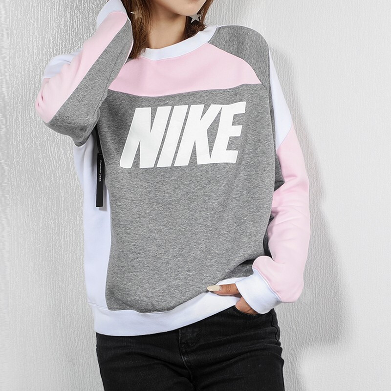 耐克(nike)女款运动服圆领休闲运动卫衣套头衫av8293-663