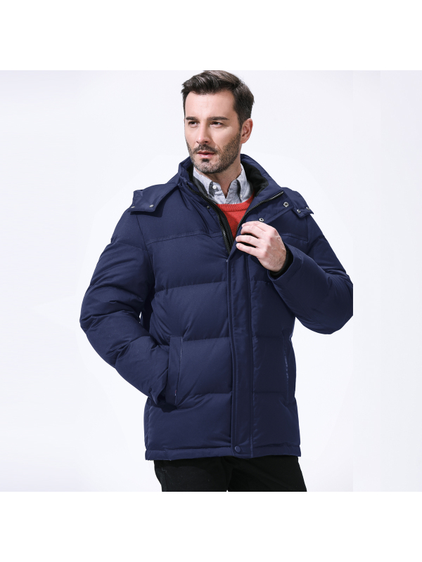 坦博尔秋冬新款羽绒服男短款加厚爸爸款羽绒外套ta17563