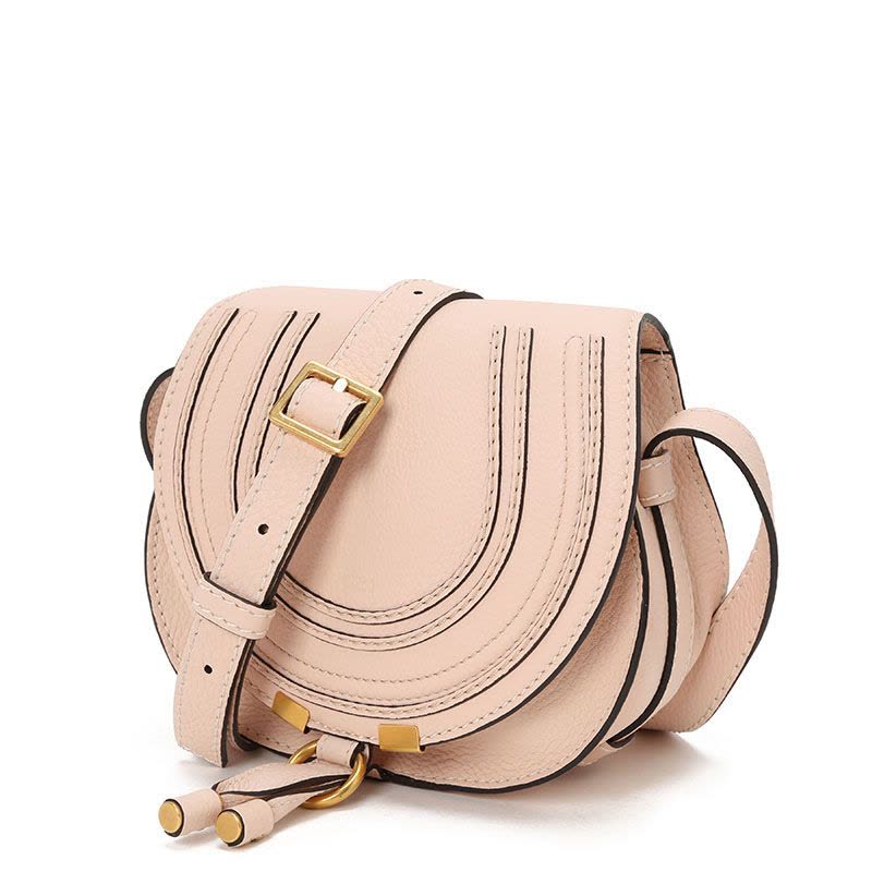 预售 蔻依CHLOE MARCIE 马鞍包迷你 编织拼接麂皮CHC11SP580 女士单肩斜挎包图片