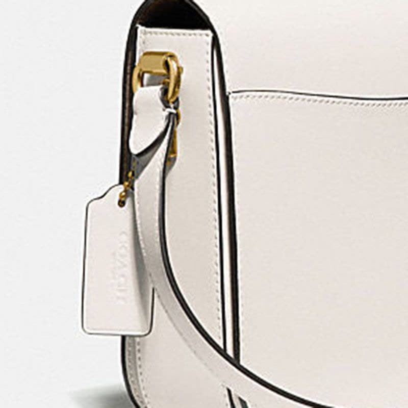 预订COACH\蔻驰 HUTTON SADDLE 豆腐方包单肩斜挎包 金属方扣粒面皮 20*18*7.5CM图片