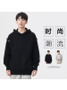 男装可拆卸扣子连帽春秋季毛衣男女款美式潮牌复古慵懒休闲针织衫