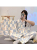 春秋季睡衣女棉质翻领短袖三件套卡通可爱少女感家居服大码可外穿