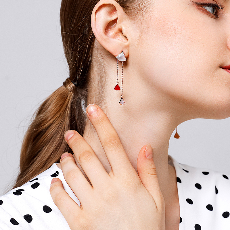 佰色传情brir纯银百搭耳环韩国气质网红耳饰高级感裙子耳钉女