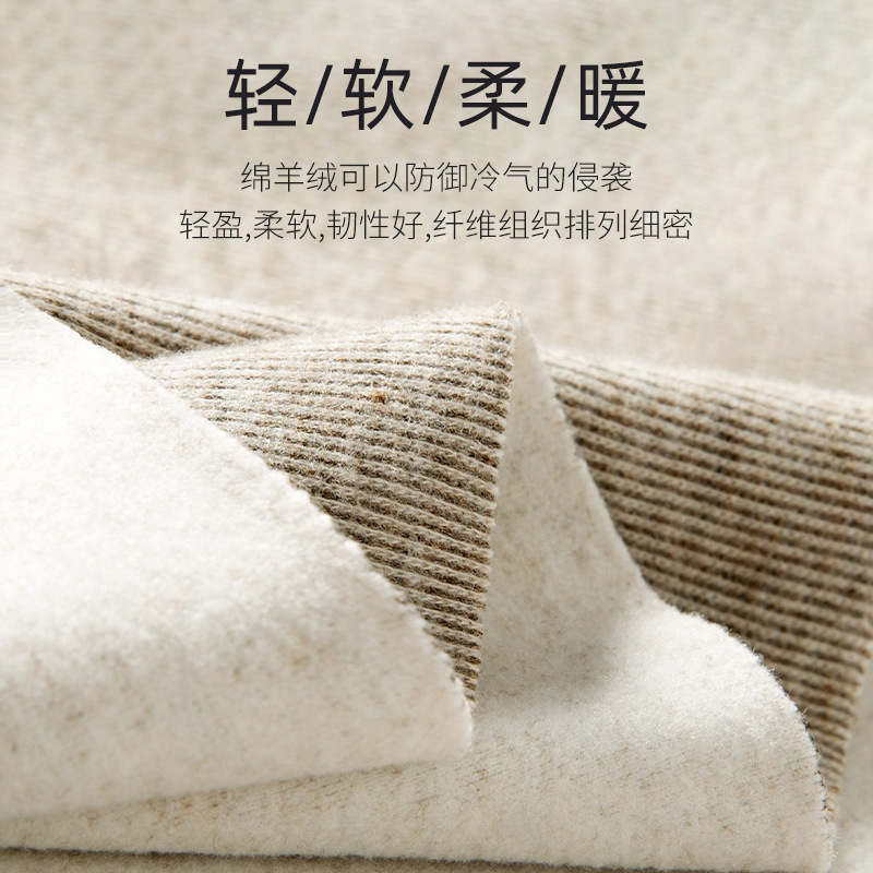 Three Sons冬季绵羊绒情侣款保暖内衣套装加绒加厚保暖衣女士打