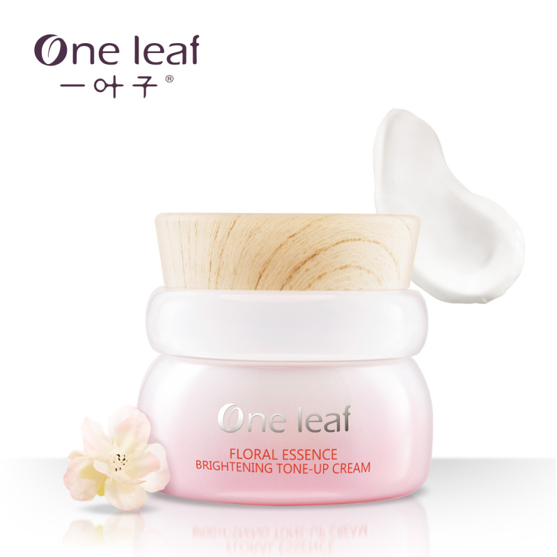 一叶子(one leaf) 花萃提亮素颜霜50g 保湿 清爽 保湿补水 面霜 日霜