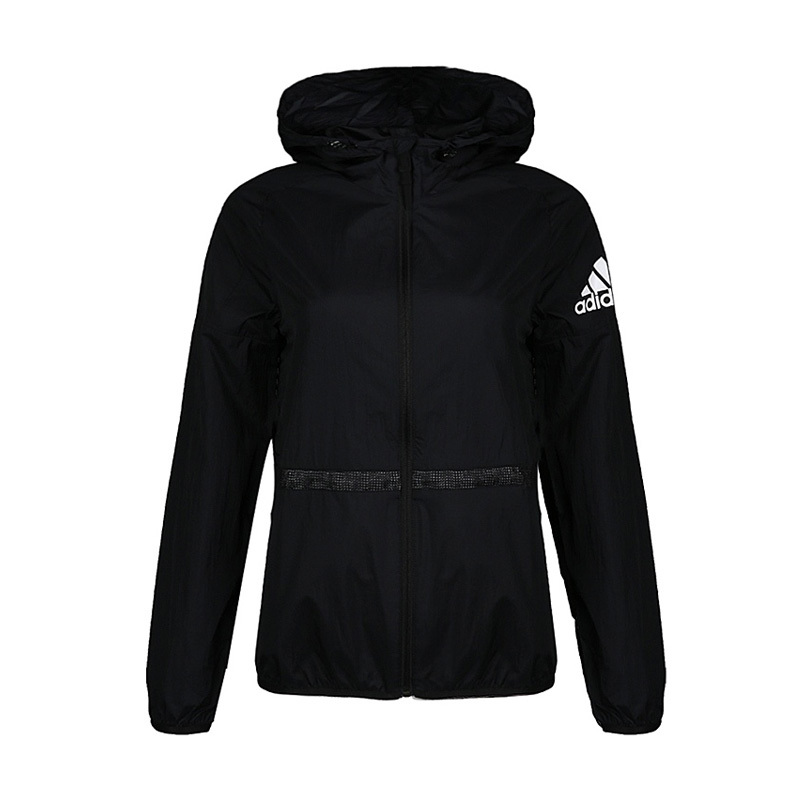 ADIDAS阿迪达斯夏季女子运动休闲连帽防风夹克外套-CV5493