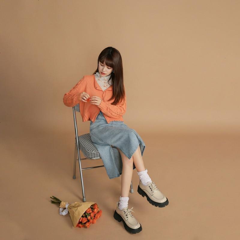 【新疆棉】OtherMix法式针织外套2021年新款春季开衫短款上衣女潮