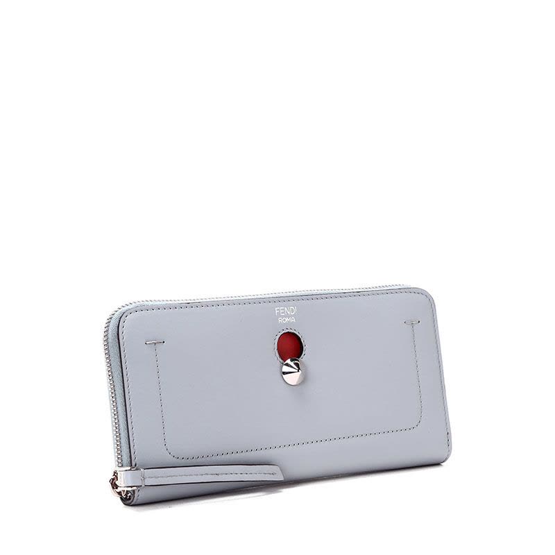 FENDI/芬迪 女钱包缝线饰边锥形铆钉长款腕带手拿拉链钱夹 8M0382图片