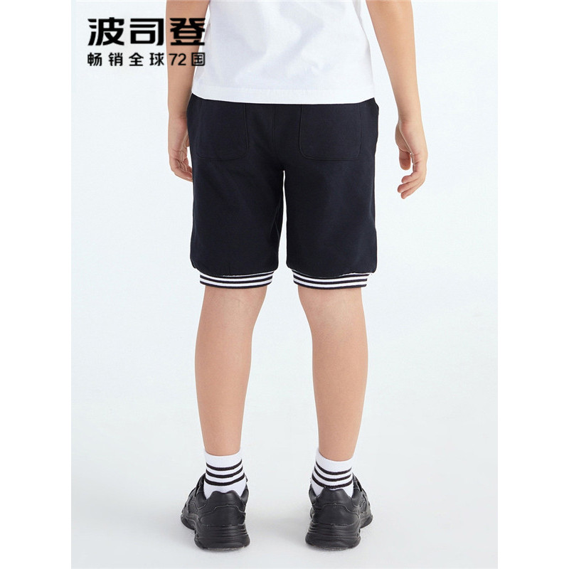 波司登童装裤子2018夏季新款男童字母印花收口短裤C821CM1128