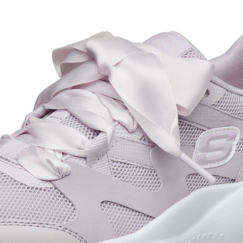 斯凯奇（SKECHERS）女鞋校园青少年鞋甜美丝带小白鞋熊猫鞋休闲鞋66666203