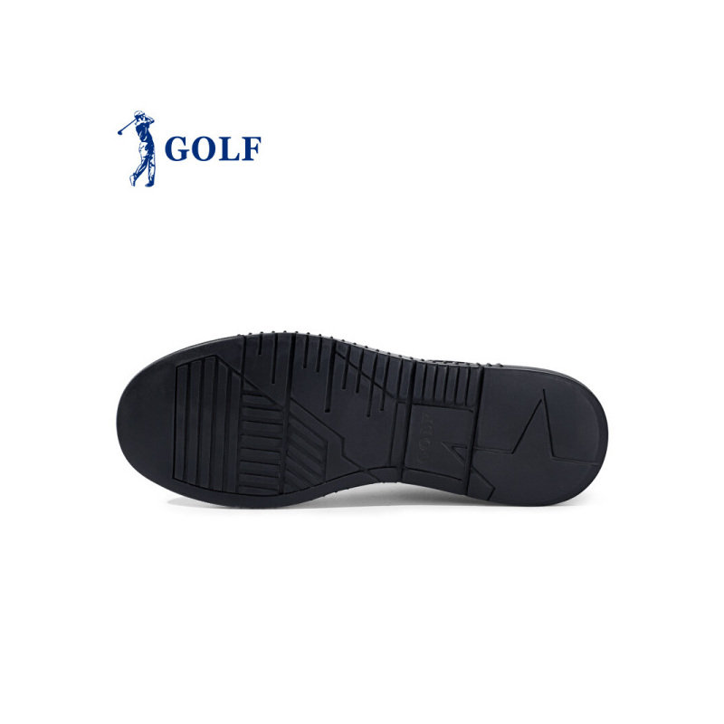 GOLF/高尔夫男鞋新品磨砂牛皮复古百搭耐磨低帮板鞋男系带透气滑板休闲皮鞋