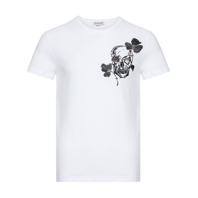 Alexander Mcqueen 亚历山大·麦昆 男士棉质短袖T恤 611385 QOZB7