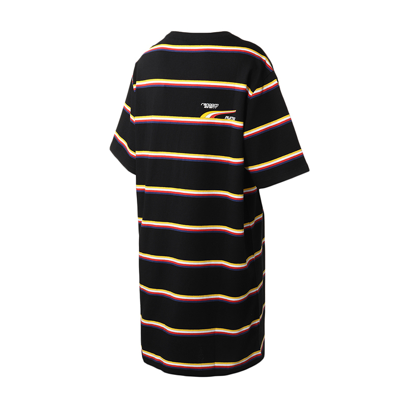 PUMA黑标女装RDET运动服休闲条纹圆领连衣裙598075