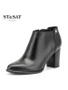 St&Sat/星期六尖头时尚粗高跟欧美短靴英伦女鞋SS64117311