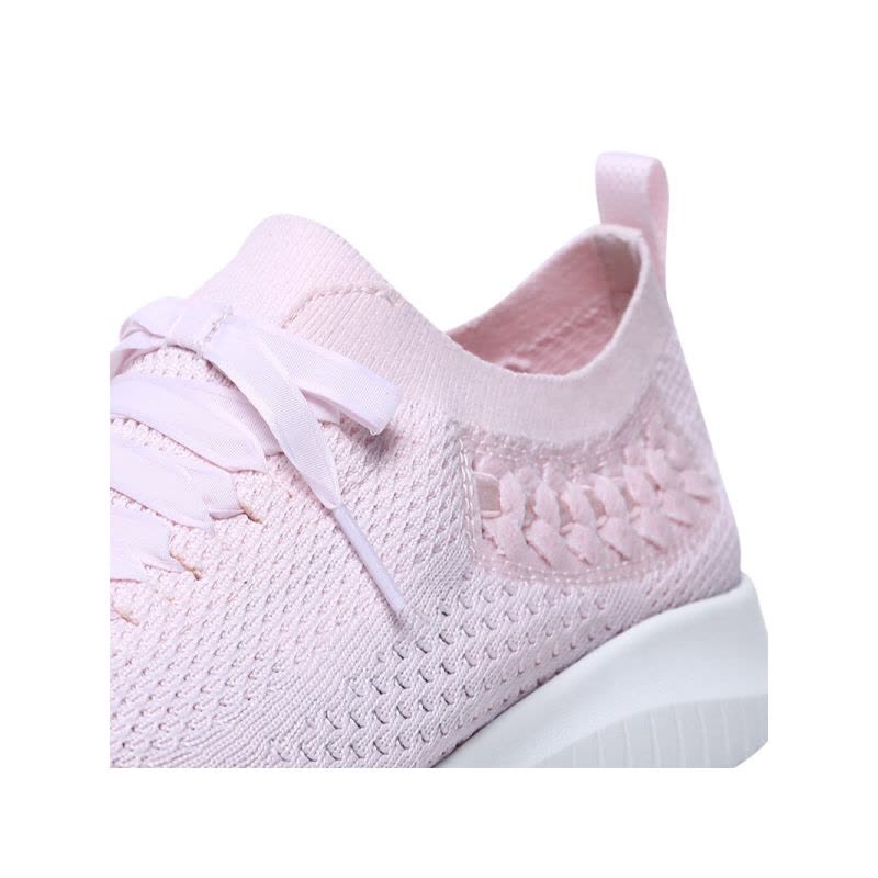 Skechers斯凯奇 女鞋一脚套休闲鞋 透气轻便编织布休闲鞋 66666144图片