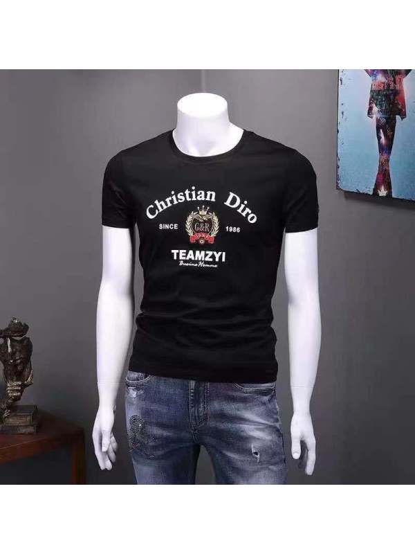 Ceen Bulled42链接夏季短袖T恤男潮流圆领时尚印花修身半截韩版打底T