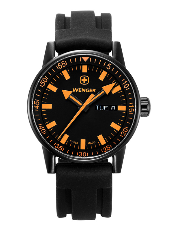 威戈Wenger中性男女士手表硅胶表带时尚潮流简约休闲运动防水中性石英表 男女表 70173