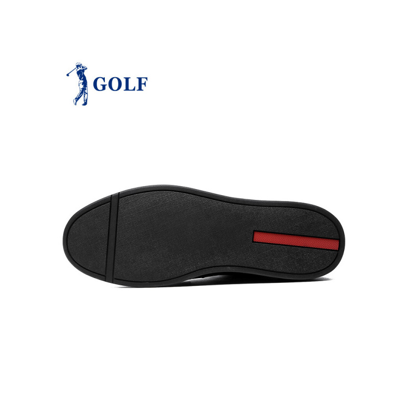 GOLF/高尔夫冬季新品时尚男靴子真皮高帮韩版靴子男黑色