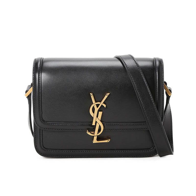 预售 圣罗兰YSL SOLFERINO 口盖包小号 字母LOGO光面皮 女士单肩包634306金扣图片