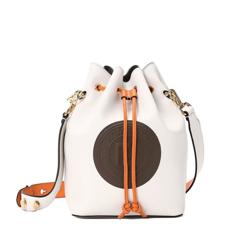 预售FENDI/芬迪 女包MON TRESOR徽标邮戳装饰小号水桶单肩包 8BT298图片