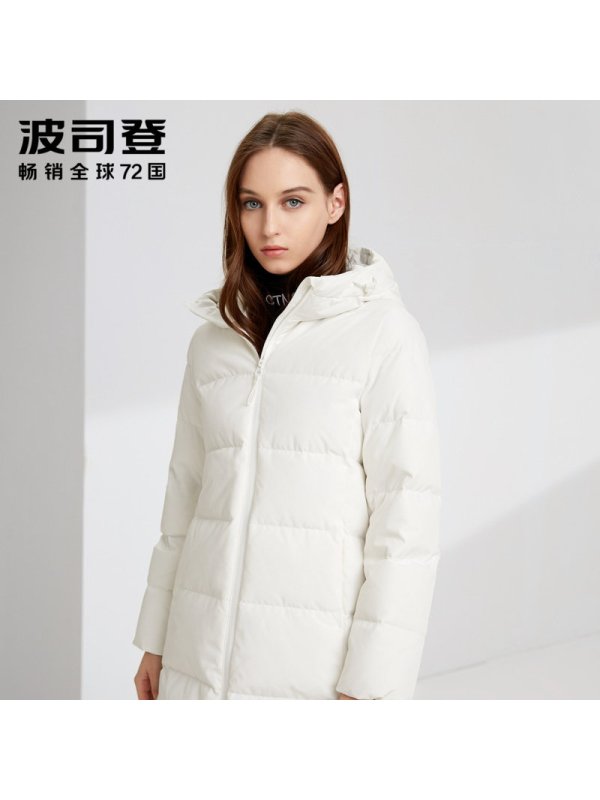 波司登羽绒服女中长款新款休闲连帽冬季保暖外套