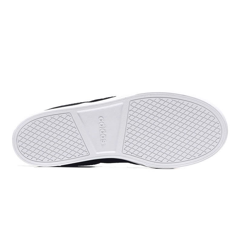 【自营】adidas阿迪达斯NEO男子板鞋帆布鞋休闲运动鞋D97256 D972561号黑色+亮白图片