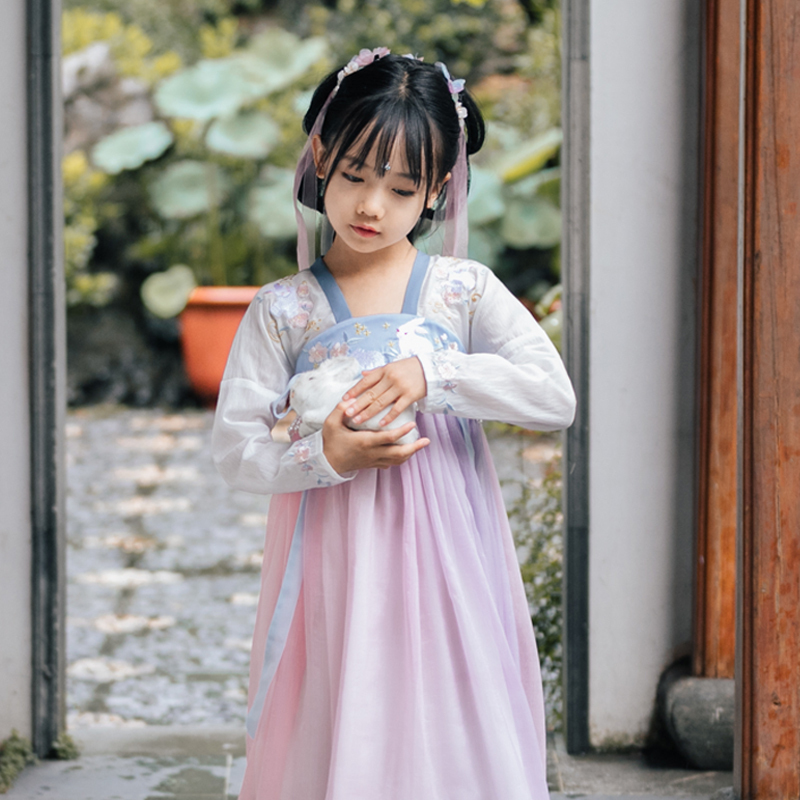 紫依汉服中国风唐装超仙春装襦裙古装连衣裙