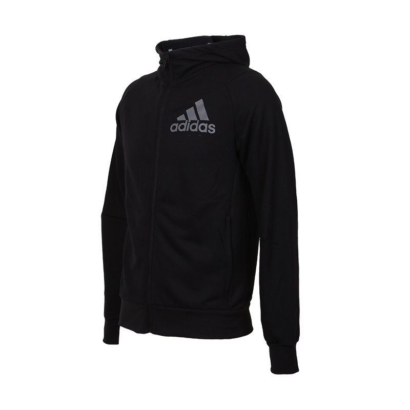 adidas阿迪达斯外套男连帽针织夹克休闲运动服ai7478