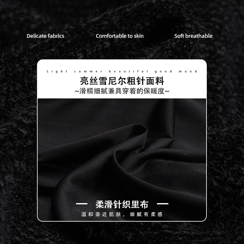 OUNIXUE欧昵雪 | 卫衣女秋冬季时尚半高领拼接花卉贴布长袖设计感直筒百搭上衣
