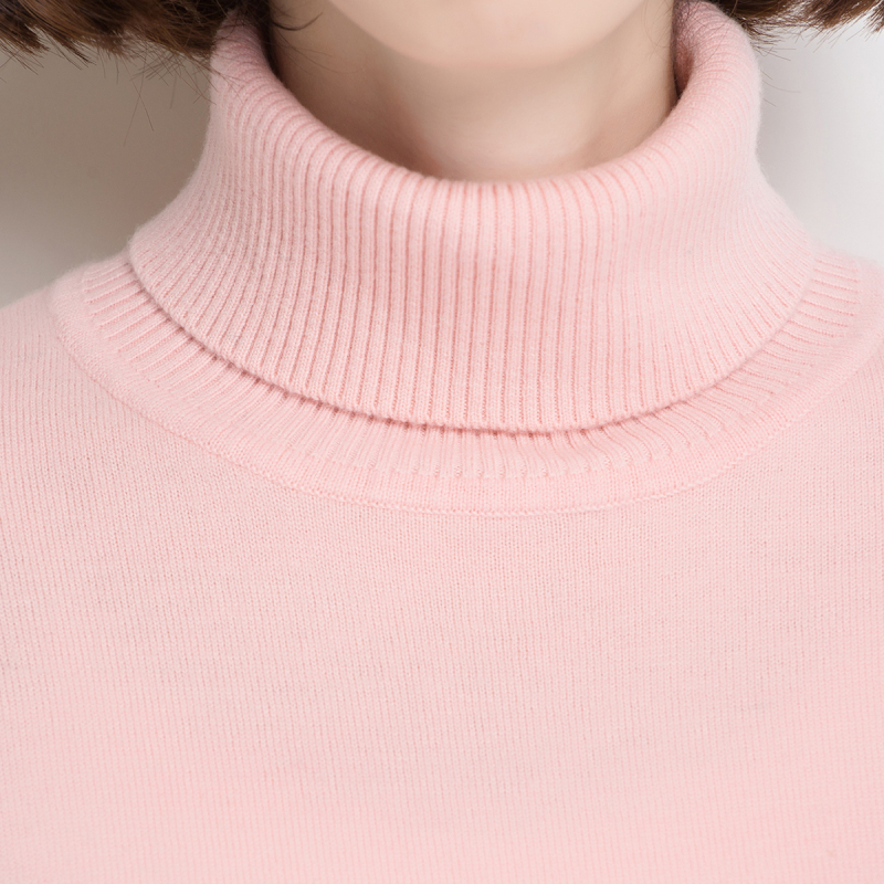 金菊女装高领羊毛衫冬季新款打底毛衣女士针织衫长袖套头毛衣女款