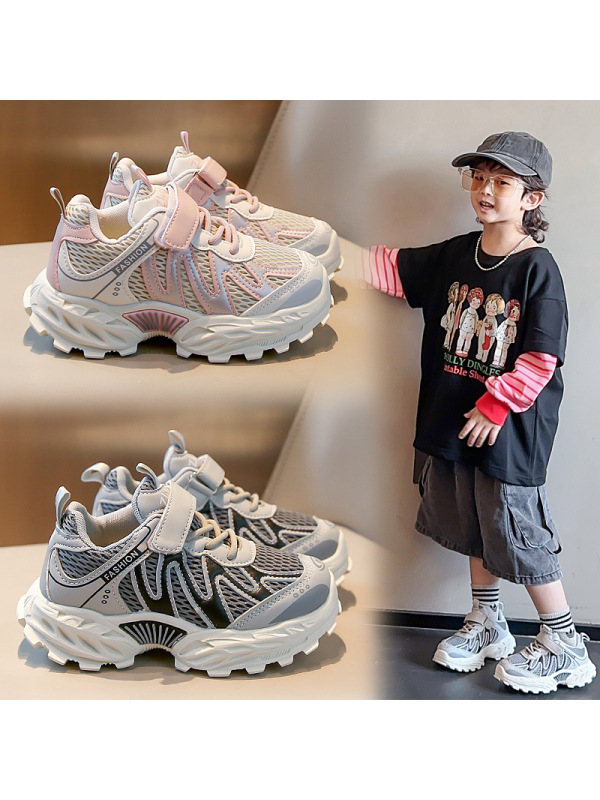 秋冬季新款儿童运动鞋男童女童休闲跑步鞋轻便透气学生老爹鞋