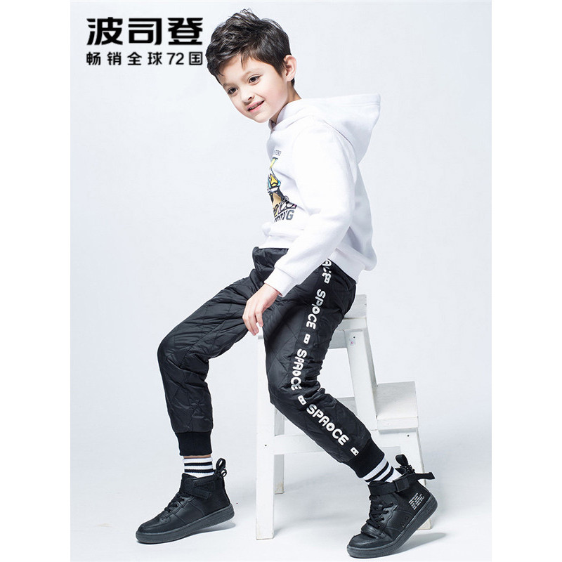 波司登BOSIDENG童装男童羽绒裤90%灰鸭绒保暖时尚儿童羽绒裤冬季新品T70141052