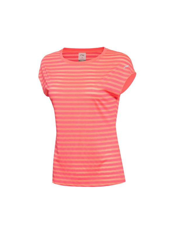 李宁女装跑步系列短袖t恤ahsl108桔色xxl