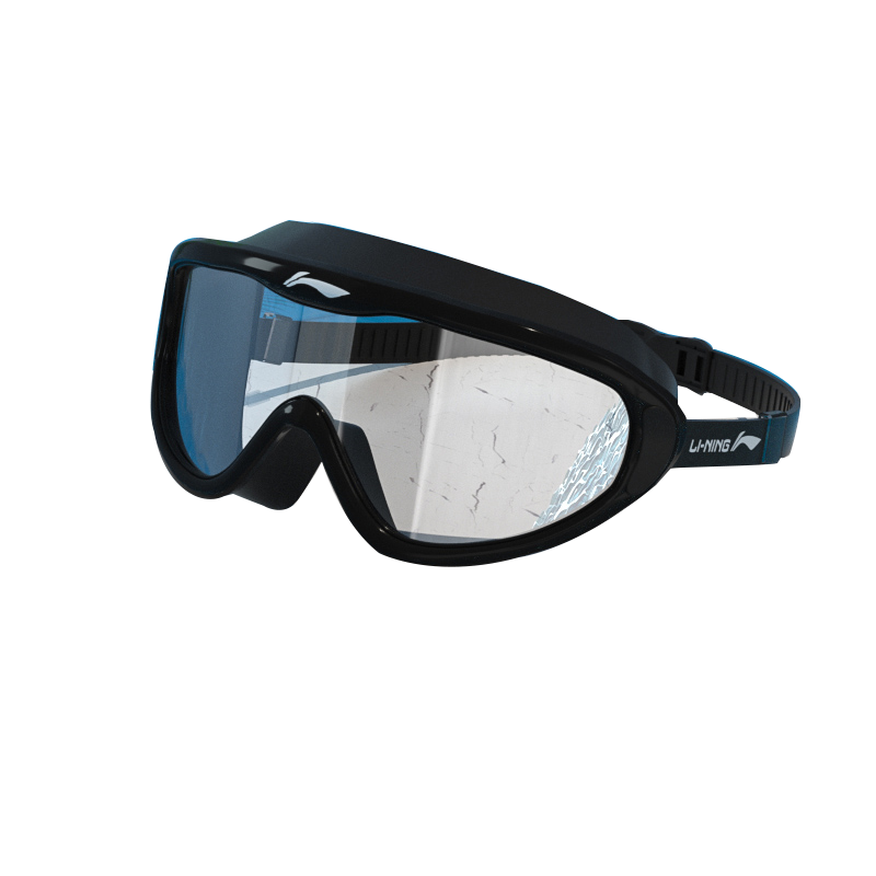李宁泳镜大框护目高清防雾游泳镜男女大框人体工程学游泳潜水时尚眼镜