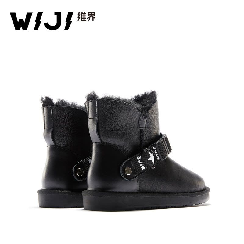 WIJI冬季新款皮毛一体保暖雪地靴舒适休闲个性潮流青春时尚女鞋女图片