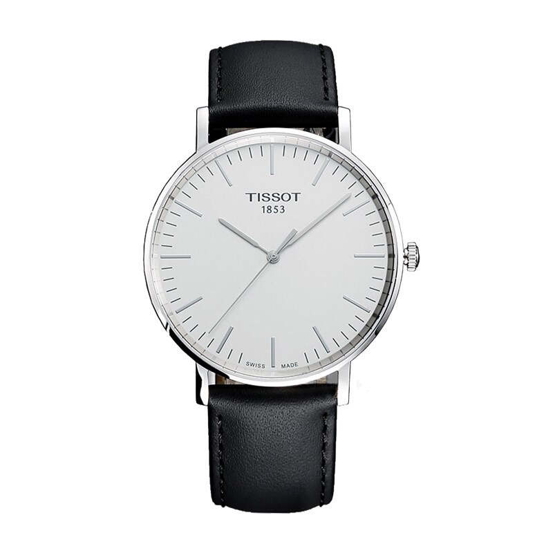 天梭(TISSOT)魅时系列时尚简约休闲商务皮带石英男士手表T109.610.16.031.00