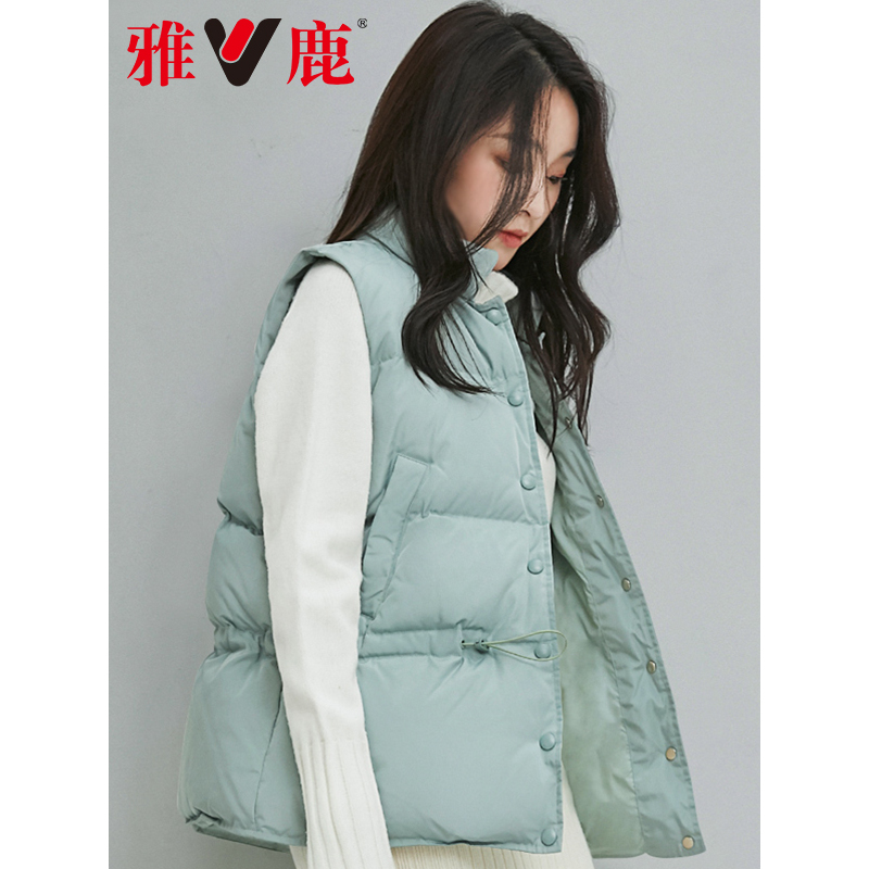 yaloo/雅鹿羽绒马甲女短款韩版冬装宽松面包服加厚保暖冬季外套潮