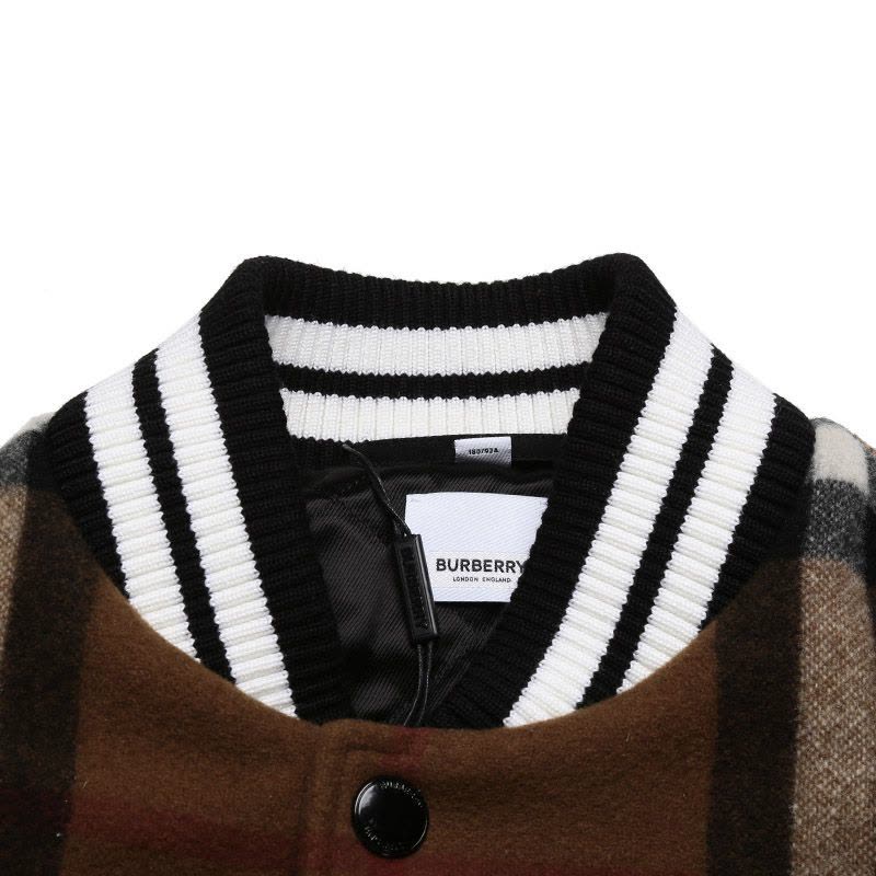 博柏利/巴宝莉 BURBERRY 男款 绵羊毛/锦纶/牛皮革棉服夹克外套80486911图片