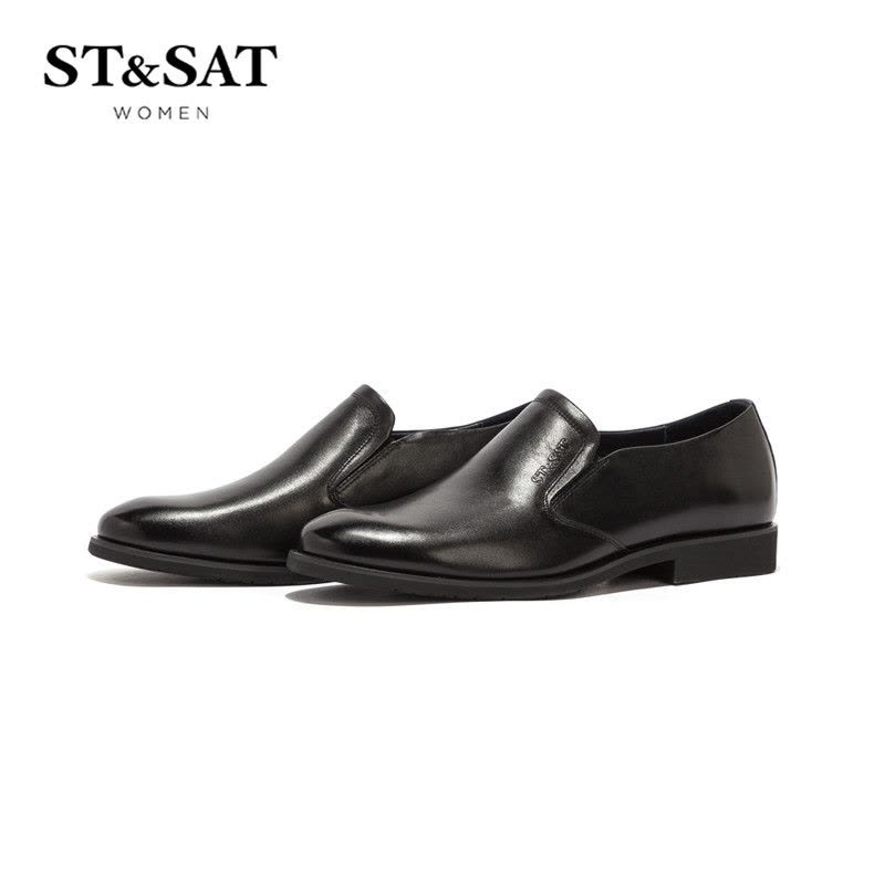 St&Sat/星期六新款舒适低跟休闲皮鞋男SS03122080图片
