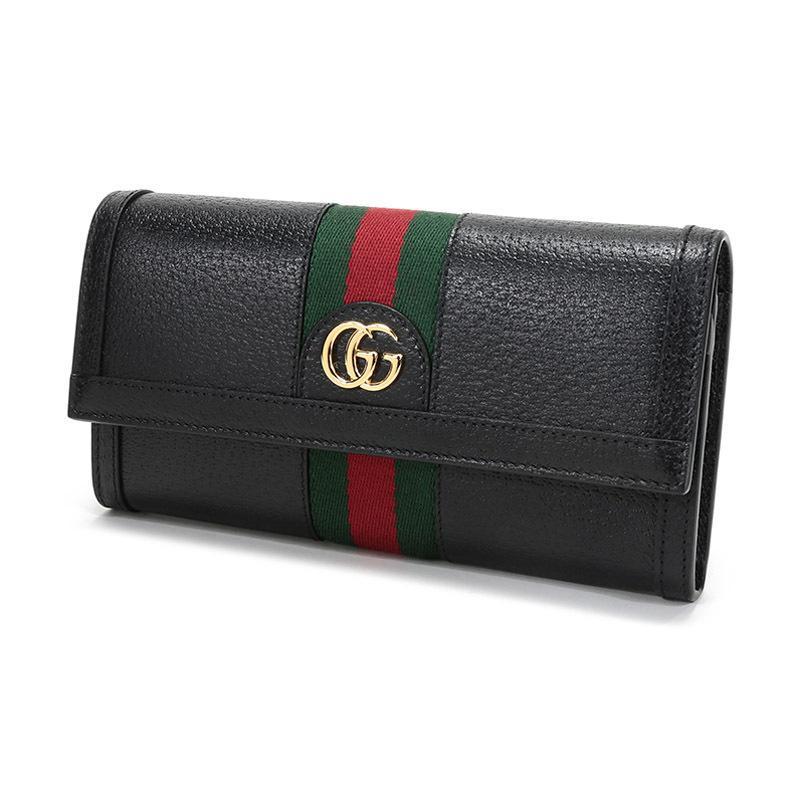 GUCCI 古驰 女士 Ophidia系列织物配皮长款钱包钱夹 523153 DJ2DG