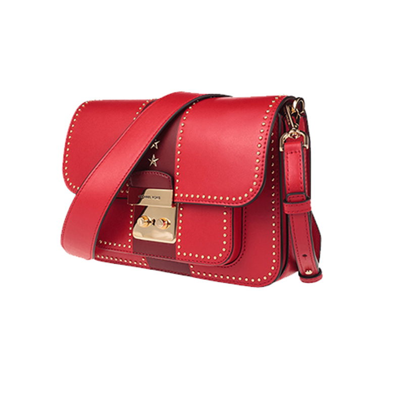 迈克科尔斯michaelkorsmk女包sloan系列褐红色皮质时尚女士单肩包30f8