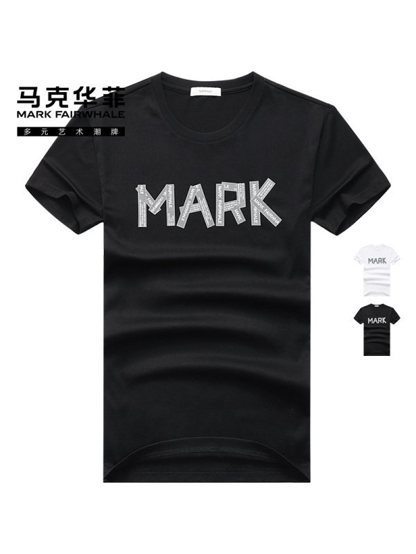 马克华菲短袖t恤男士2020夏季新款纯棉圆领宽松半袖体桖潮牌潮流